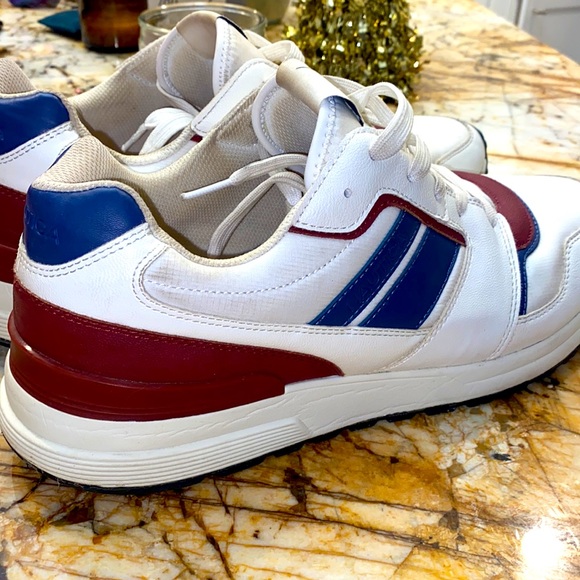 “Nautica” Mens sneakers burgundy Blue and White Sz 13 - Picture 2 of 5